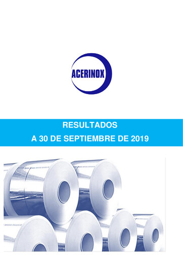 Thumbnail Acerinox Quarterly Report 2019-q3