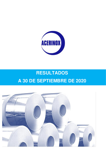 Thumbnail Acerinox Quarterly Report 2020-q3
