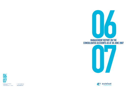Miniature Eutelsat Rapport financier fy2007