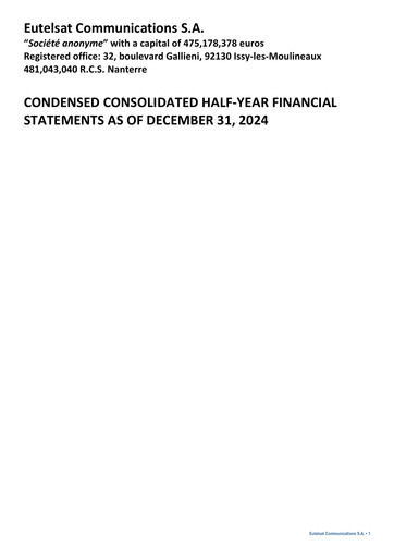Thumbnail Eutelsat Financial Statement 2024-2025-h1