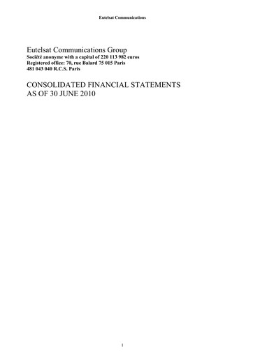 Thumbnail Eutelsat Financial Statement fy2010