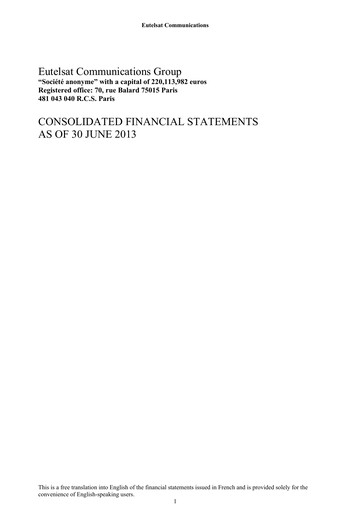 Thumbnail Eutelsat Financial Statement fy2013