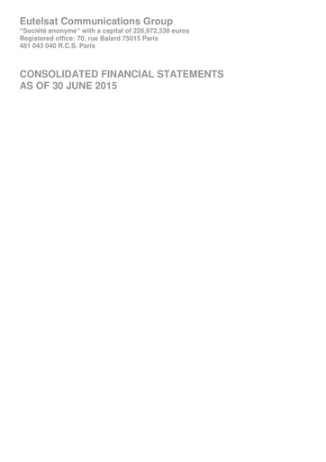 Thumbnail Eutelsat Financial Statement fy2015