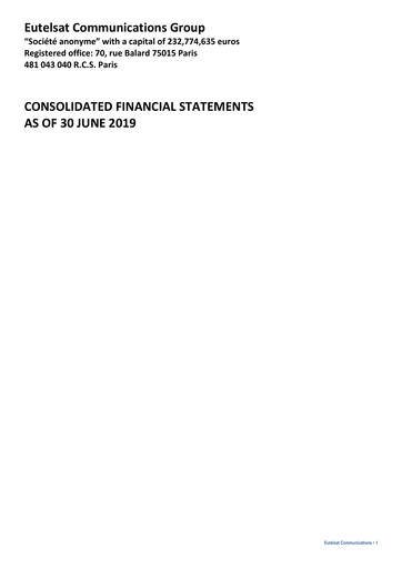 Thumbnail Eutelsat Financial Statement fy2019