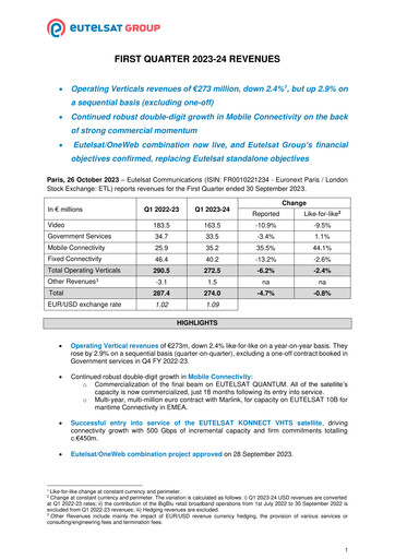 Thumbnail Eutelsat Quarterly Report 2023-q1