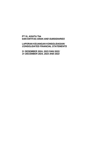 Thumbnail XL Axiata
 Financial Statement 2024