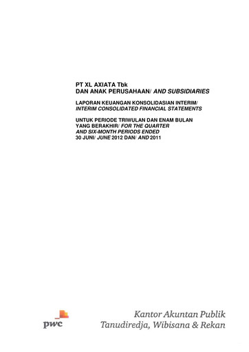 Thumbnail XL Axiata
 Quarterly Report 2012-q2