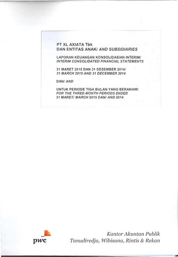 Thumbnail XL Axiata
 Quarterly Report 2015-q1
