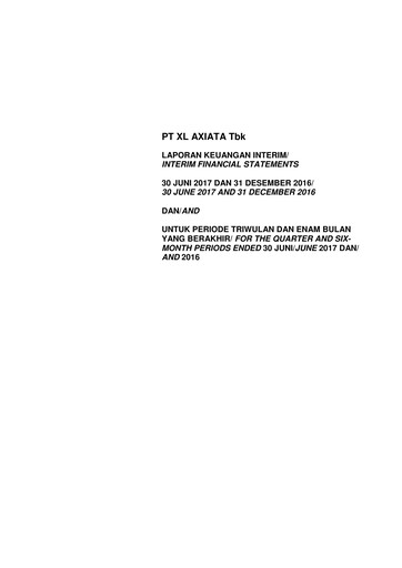 Thumbnail XL Axiata
 Quarterly Report 2017-q2