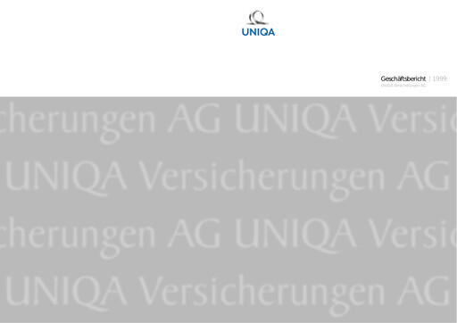 Thumbnail Uniqa Insurance Group
 Annual Report 1999