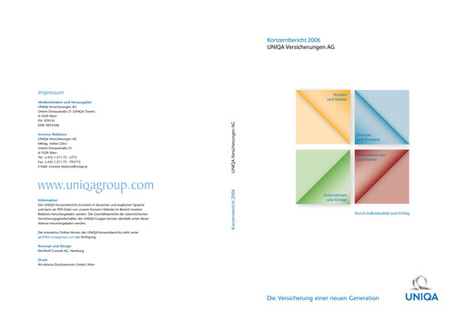 Thumbnail Uniqa Insurance Group
 Annual Report 2006