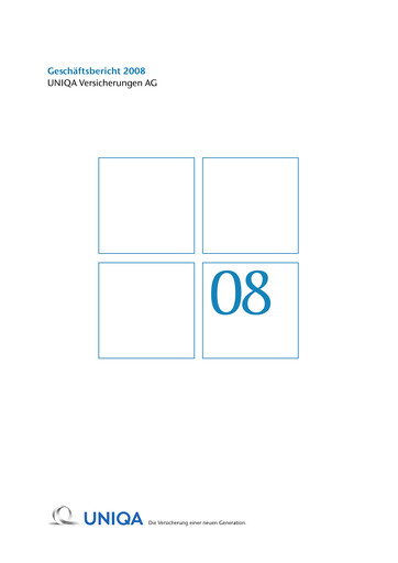 Thumbnail Uniqa Insurance Group
 Annual Report 2008