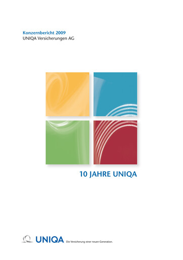 Thumbnail Uniqa Insurance Group
 Annual Report 2009