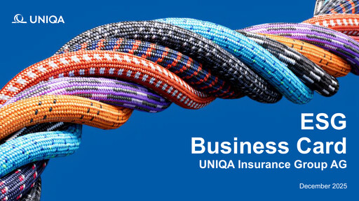Thumbnail Uniqa Insurance Group
 ESG Report 2025