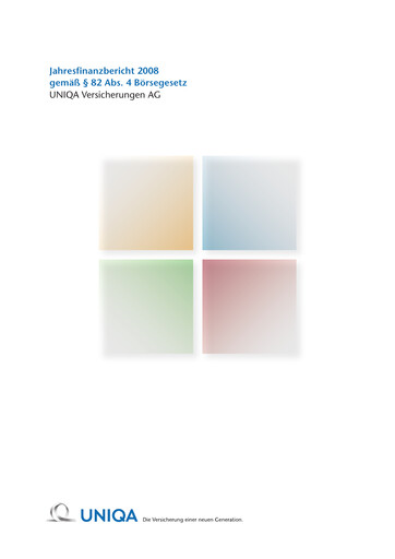 Thumbnail Uniqa Insurance Group
 Financial Report 2008