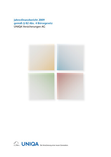 Thumbnail Uniqa Insurance Group
 Financial Report 2009