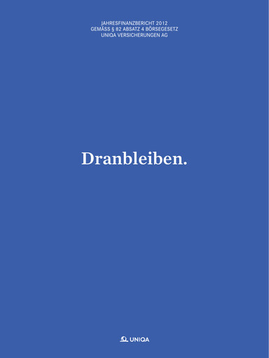 Thumbnail Uniqa Insurance Group
 Financial Report 2012