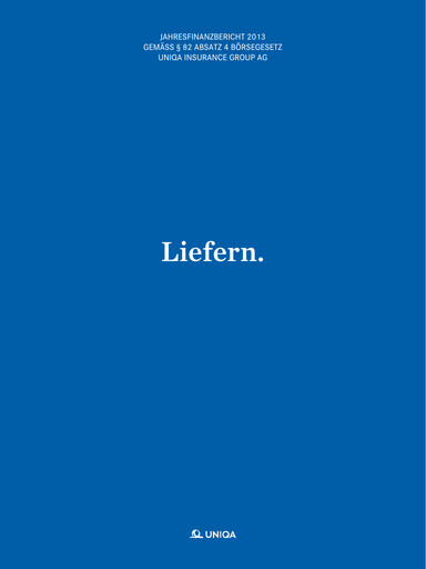 Thumbnail Uniqa Insurance Group
 Financial Report 2013