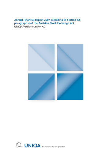 Thumbnail Uniqa Insurance Group
 Financial Report 2007
