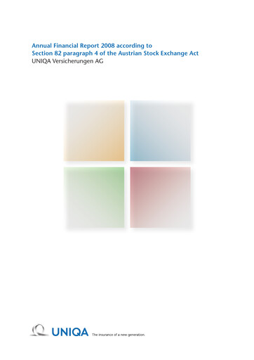 Thumbnail Uniqa Insurance Group
 Financial Report 2008