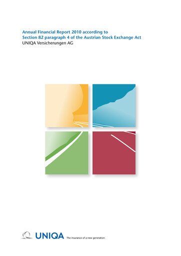 Thumbnail Uniqa Insurance Group
 Financial Report 2010