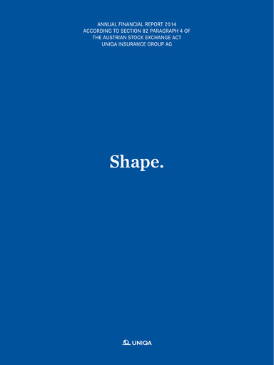 Thumbnail Uniqa Insurance Group
 Financial Report 2014