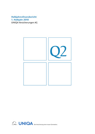 Thumbnail Uniqa Insurance Group
 Half-year Report 2010-h1