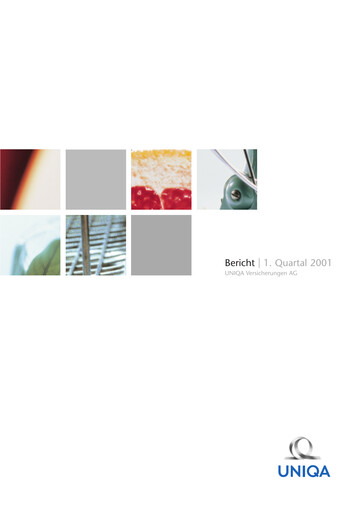 Thumbnail Uniqa Insurance Group
 Quarterly Report 2001-q1