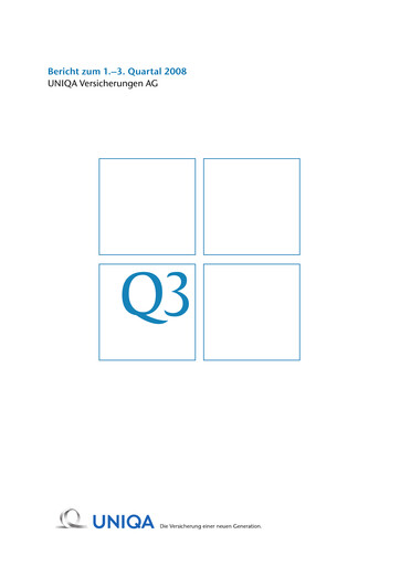 Thumbnail Uniqa Insurance Group
 Quarterly Report 2008-q3