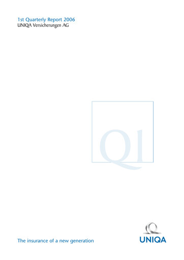 Thumbnail Uniqa Insurance Group
 Quarterly Report 2006-q1