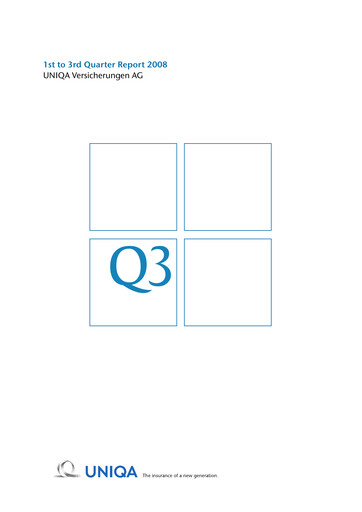 Thumbnail Uniqa Insurance Group
 Quarterly Report 2008-q3