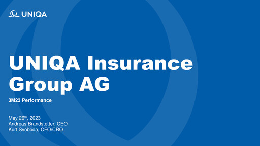 Thumbnail Uniqa Insurance Group
 Quarterly Report 2023-q1
