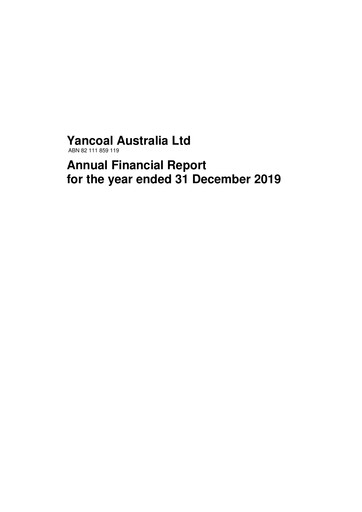 Miniature Yancoal Rapport financier 2019