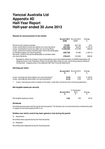 Thumbnail Yancoal Half-year Report 2013-h1