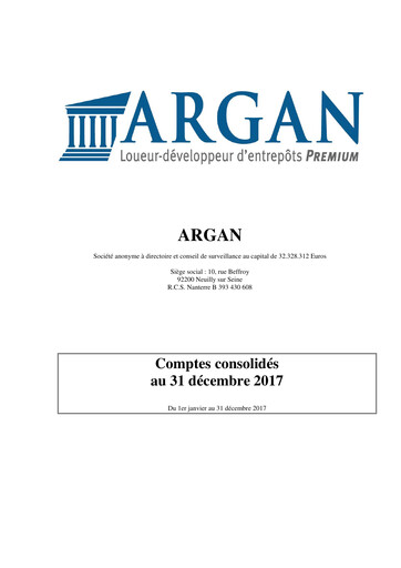 Thumbnail Argan SA Financial Statement 2017