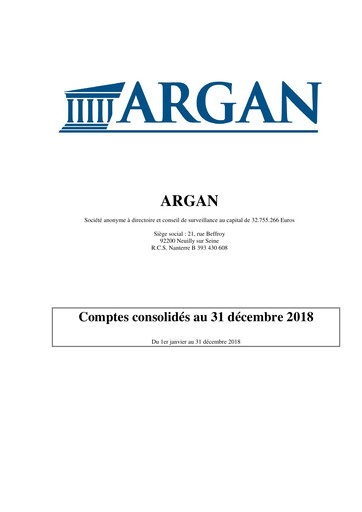 Thumbnail Argan SA Financial Statement 2018