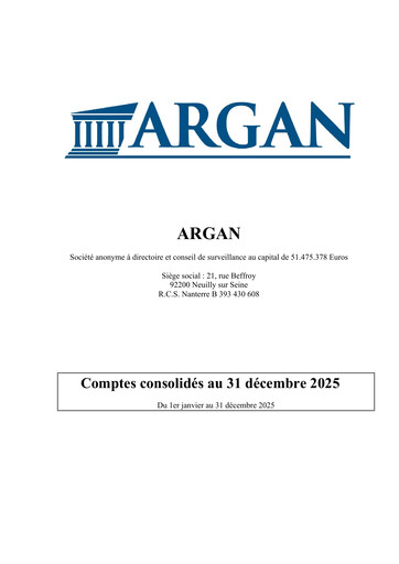 Vorschaubild Argan SA Finanzmitteilung 2025