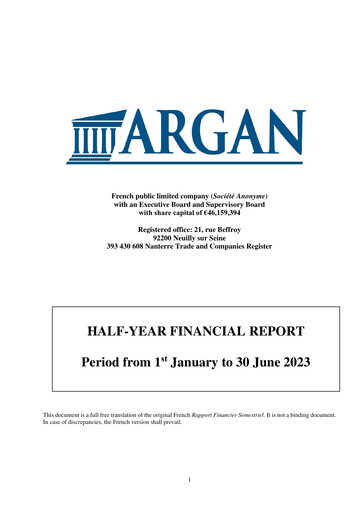 Thumbnail Argan SA Half-year Report 2023-h1