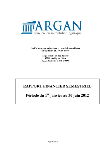 Thumbnail Argan SA Half-year Report 2012-h1