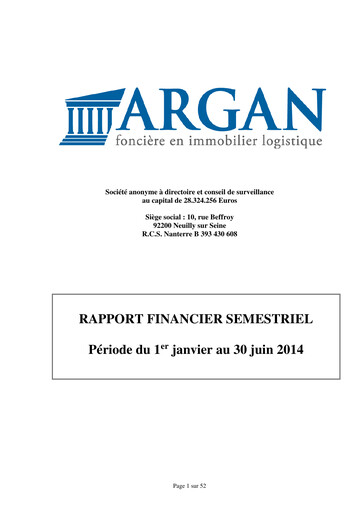 Thumbnail Argan SA Half-year Report 2014-h1