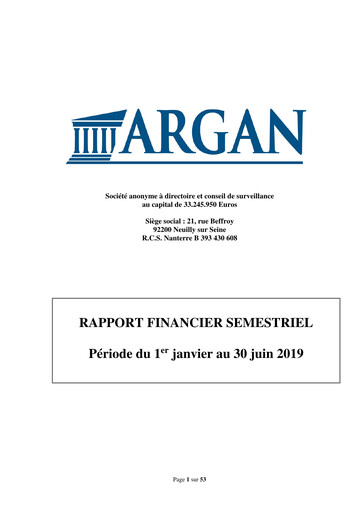 Thumbnail Argan SA Half-year Report 2019-h1