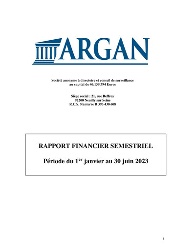 Thumbnail Argan SA Half-year Report 2023-h1