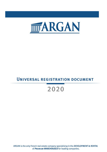Thumbnail Argan SA Universal Registration Document 2020