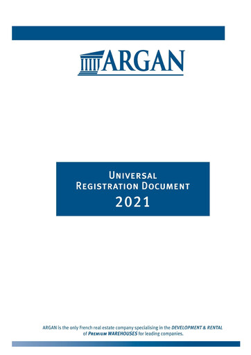 Thumbnail Argan SA Universal Registration Document 2021