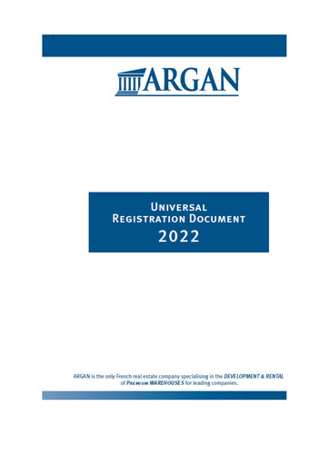 Thumbnail Argan SA Universal Registration Document 2022