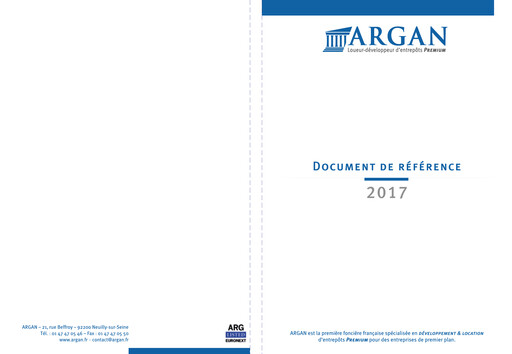 Thumbnail Argan SA Universal Registration Document 2017