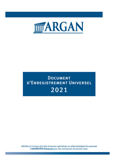 Thumbnail Argan SA Universal Registration Document 2021