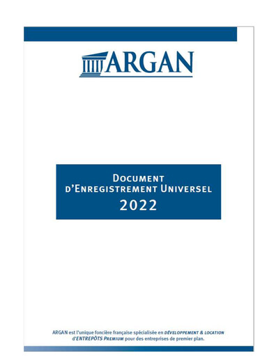 Thumbnail Argan SA Universal Registration Document 2022