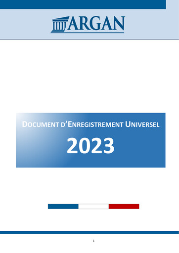 Thumbnail Argan SA Universal Registration Document 2023