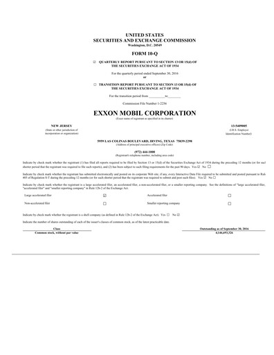 Thumbnail Exxon Mobil Quarterly Report 2016-q3